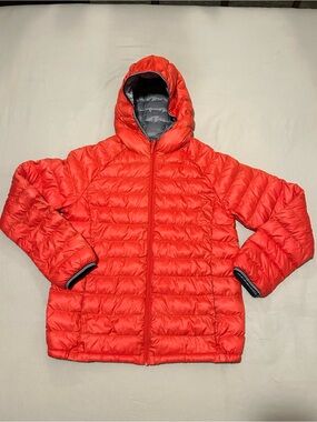 Uniqlo Kids Bright Red Hooded Quilted Puffer Jacket
